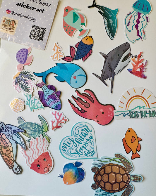 Under the Sea Sticker set (20+stickers)